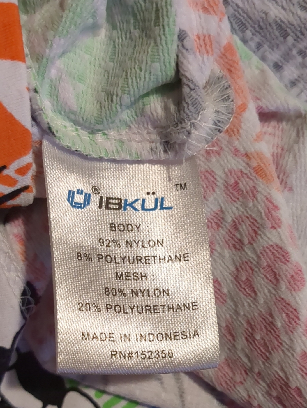 Ibkul Icifil Long Sleeve Sun Shirt: Zip Mock -Bamboo Gardens Multi - Picture 7 of 8